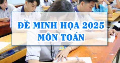 Đề minh họa môn Toán 2025 thi tốt nghiệp THPT